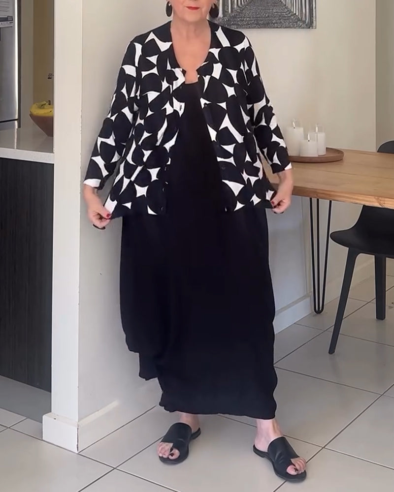 Geometric Print Two-Piece Set