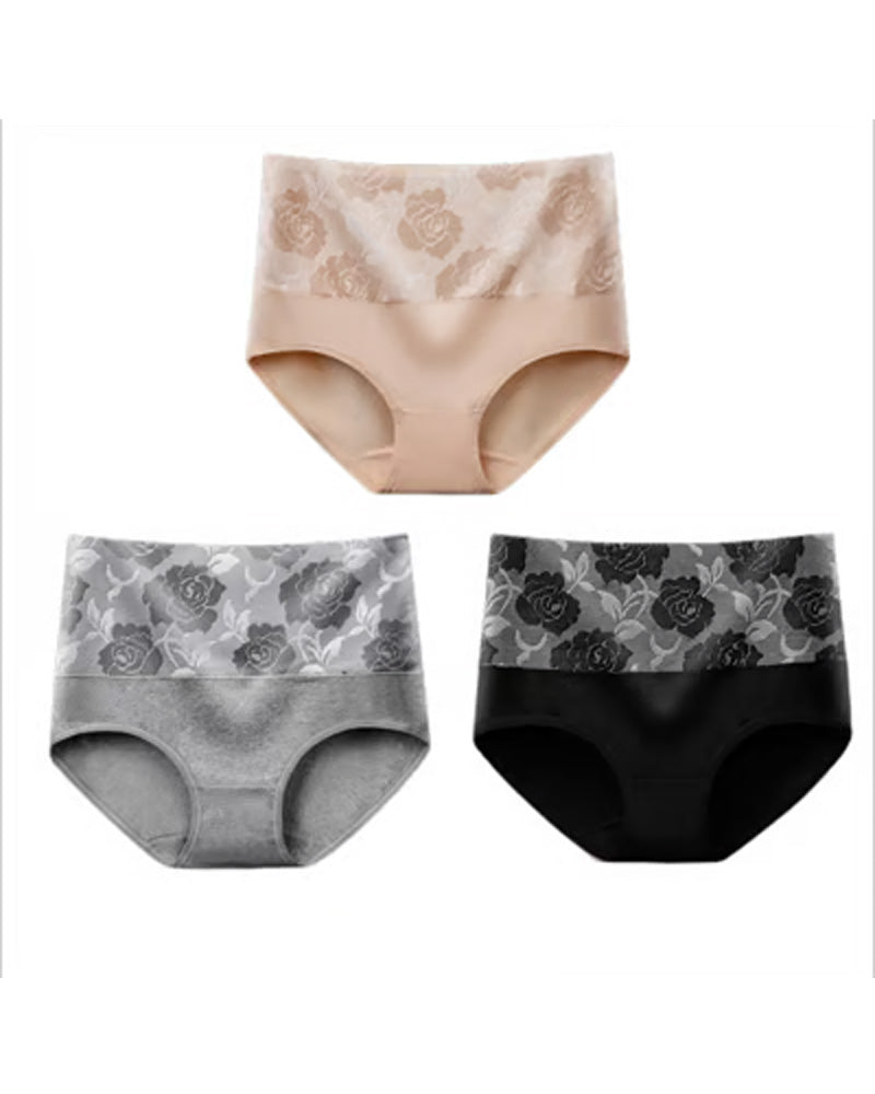 🔥 Women'S High-Waist Tummy Control Panty In Plus Size, Made Of Pure Cotton