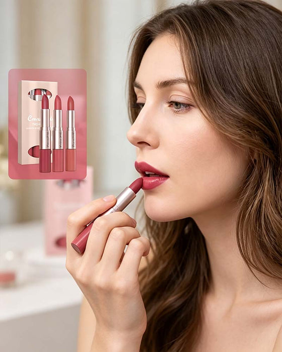 2-in-1 Dual-Ended Lipstick and Lip Gloss Set