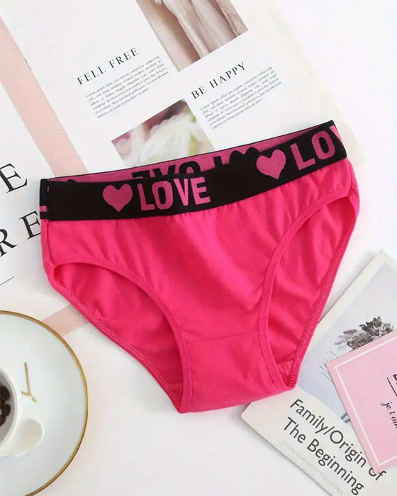 Love Print Low-Rise Briefs