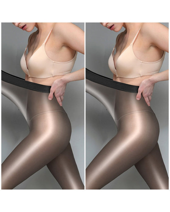 Glossy Transparent Tights For Women