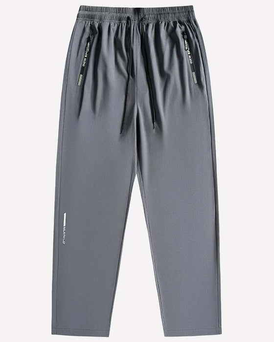 Elastic Waist Letter Print Athletic Pants