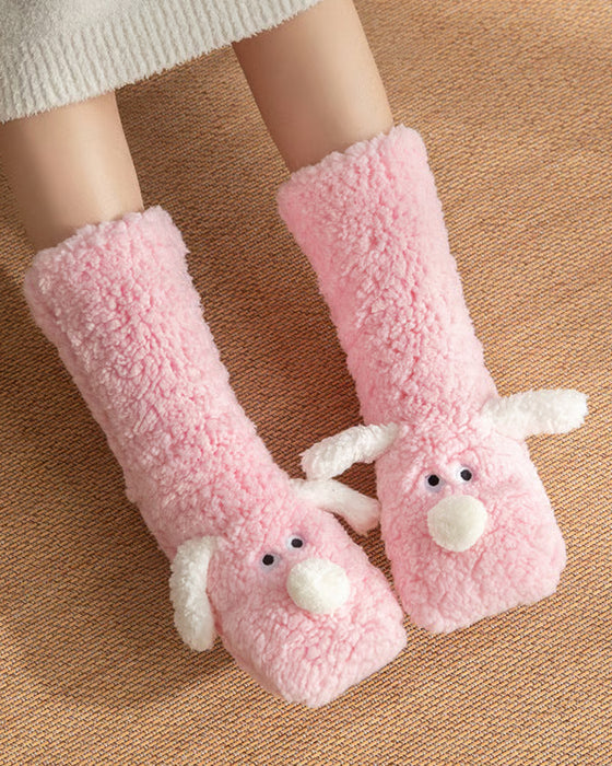 Cute Plush Dog Socks