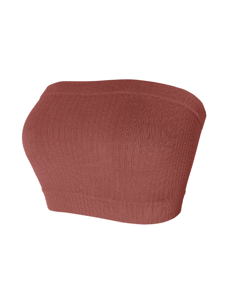 Strapless Solid Color Bandeau Lingerie