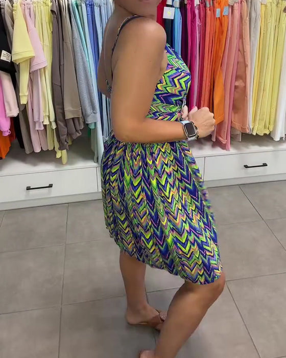 V-Neck Camisole Casual Dress