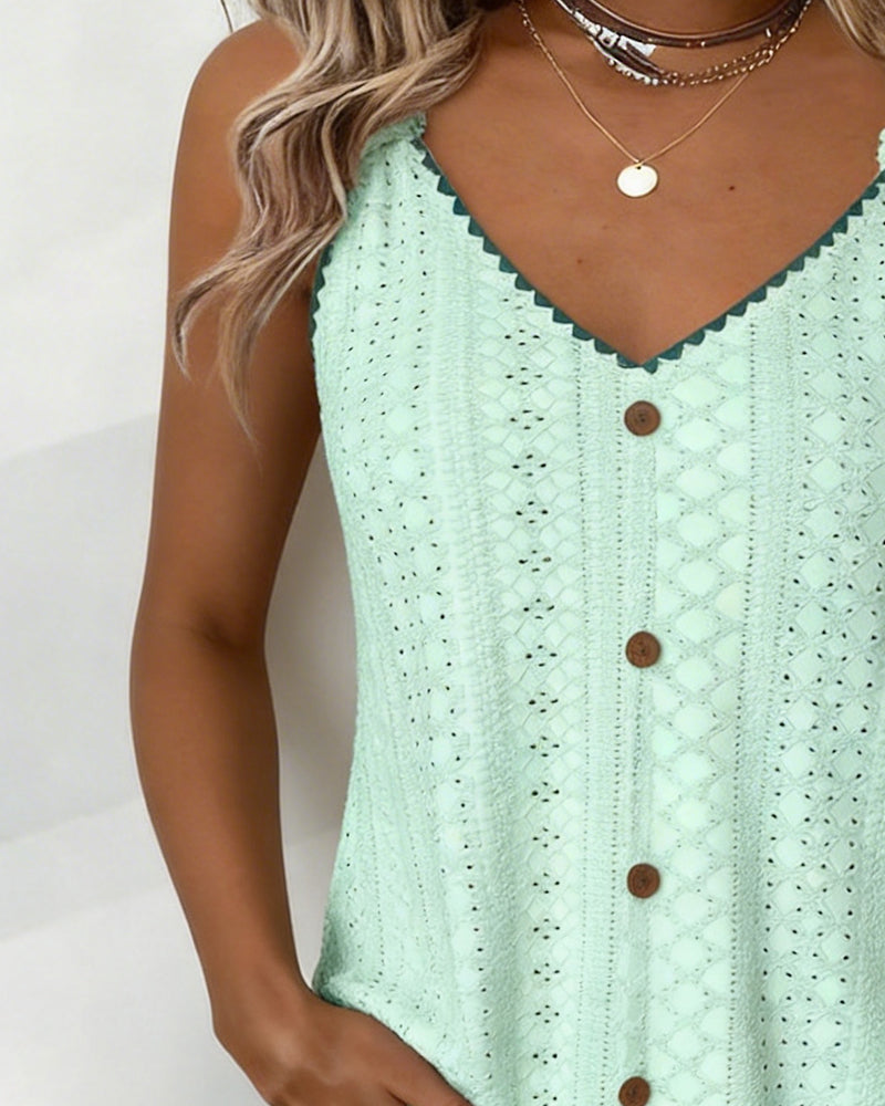 Hollow Out Strapless Sleeveless Cami Top