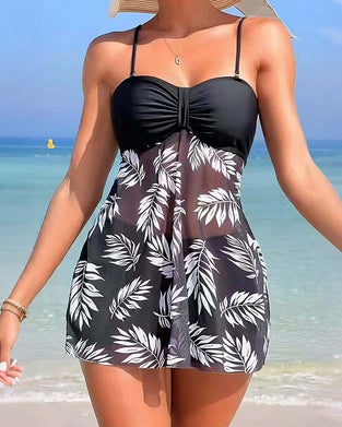 Sexy Printed Mesh Tankini