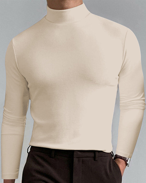 Men's Long-Sleeved Top With Slim Neckline
