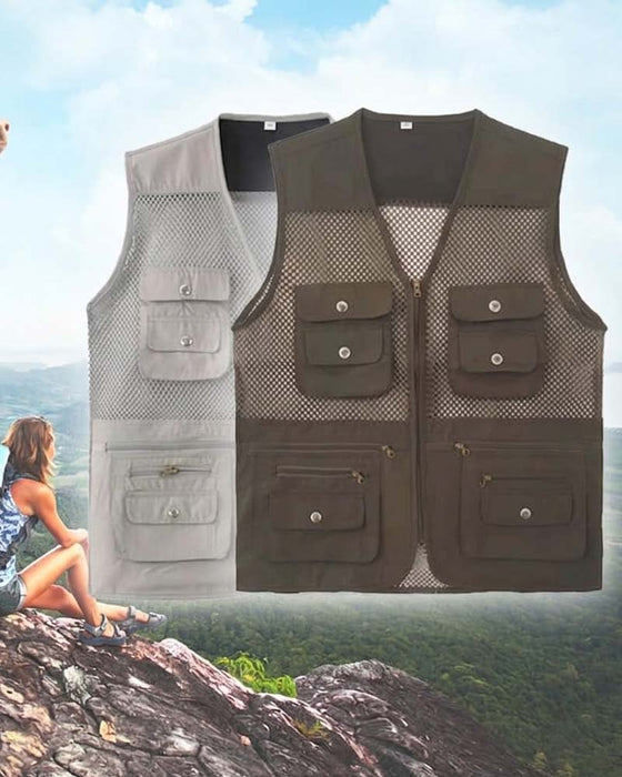 Multi-Pocket Mesh Vest