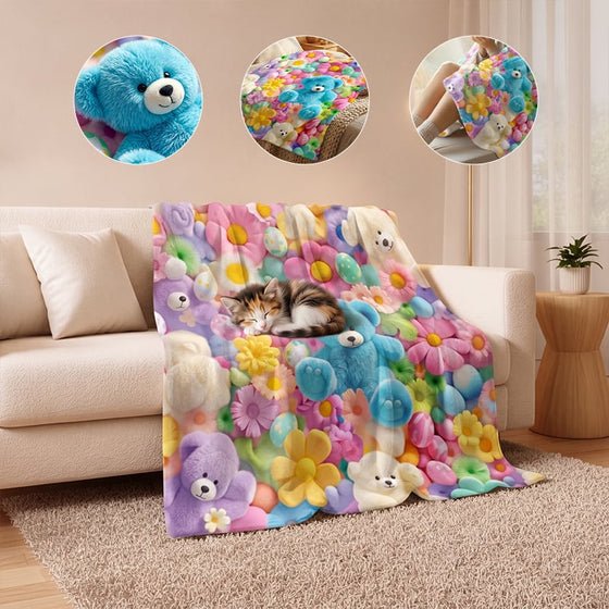 Cute Plush 3D Throw Blanket