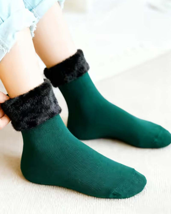 Winter soft plush floor socks