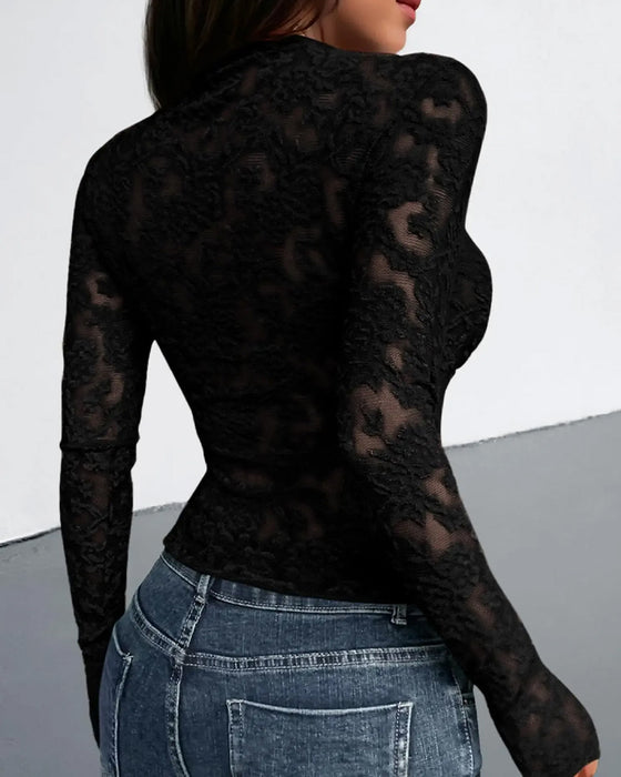 Fashion Lace Sexy Blouse