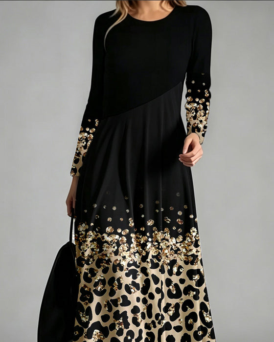 Ombre Leopard Casual Dress
