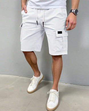 Cargo Pocket Casual Drawstring Shorts