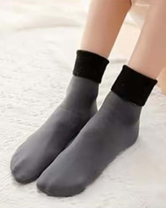 Winter soft plush floor socks