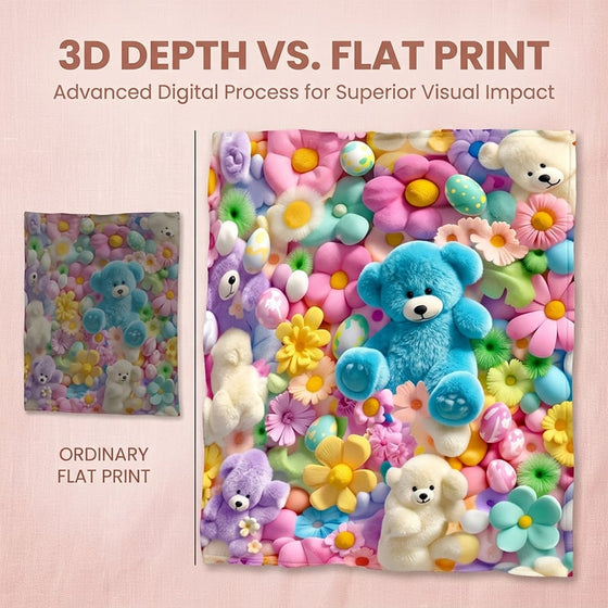 Cute Plush 3D Throw Blanket