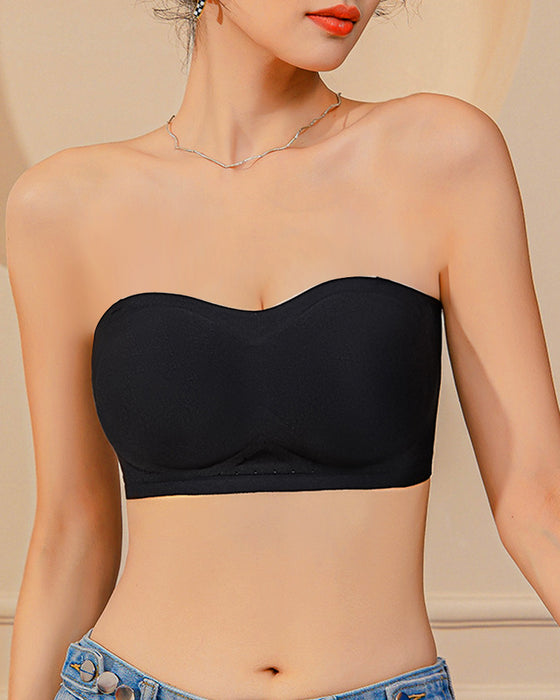 Strapless Solid Color Comfort Bra
