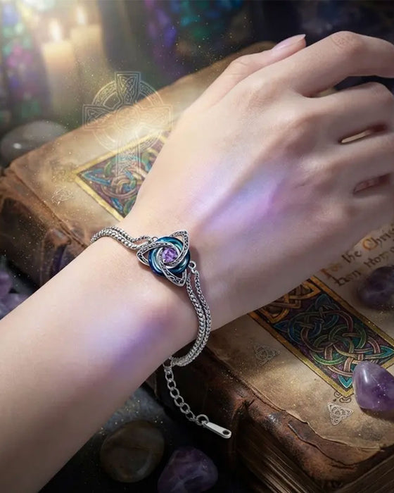 Birthstone Trinity Knot Bracelet