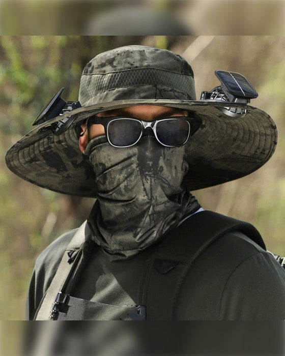 New Solar-Powered Outdoor Cooling Fan Hat