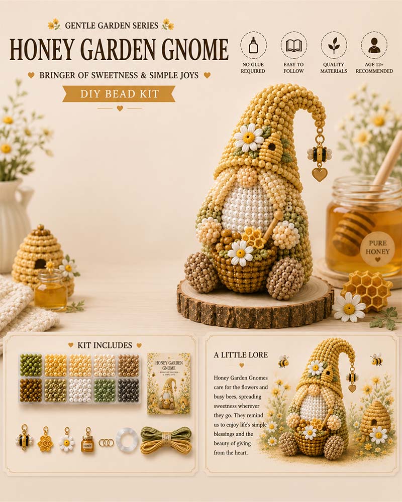 🔥 💕Cozy Gnome DIY Bead Kit Collection– Collect All 7 Gnome