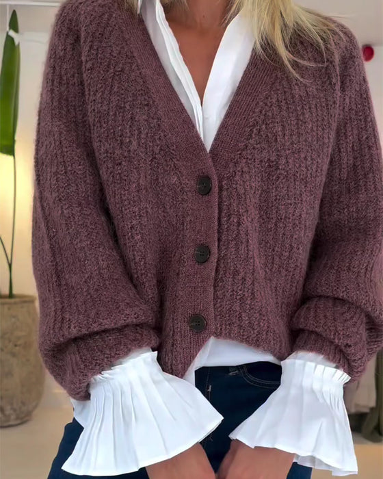 Flare Sleeve Casual Lapel Shirt