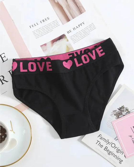 Love Print Low-Rise Briefs