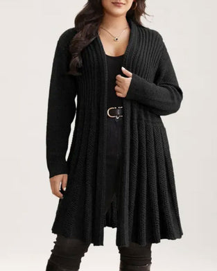 Long Solid Casual Cardigan