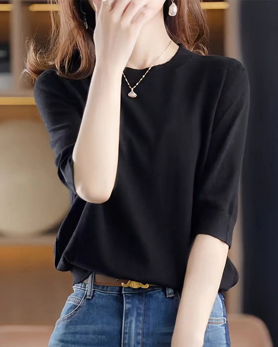 Loose Crew Neck Casual Pullover