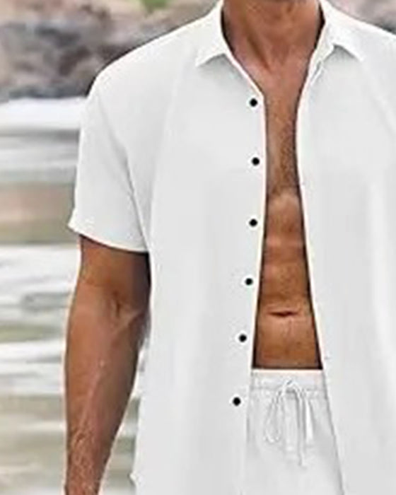 Men's Polo Short Sleeve Shirt Set