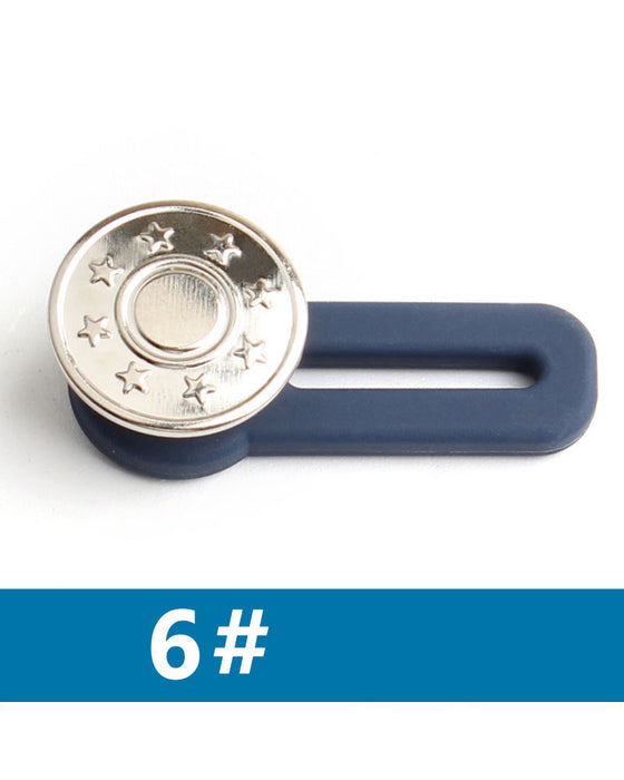 Spring-Loaded Metal Waist Extender Button for Jeans