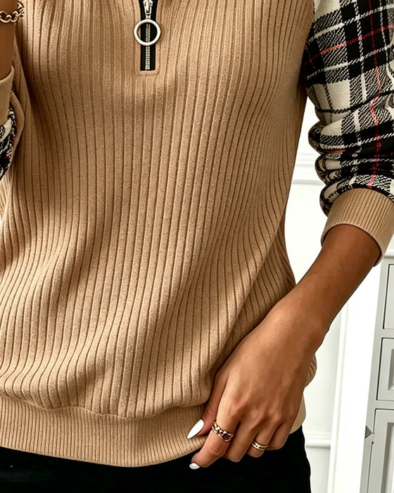 Color Block Crew Neck Sweatshirt