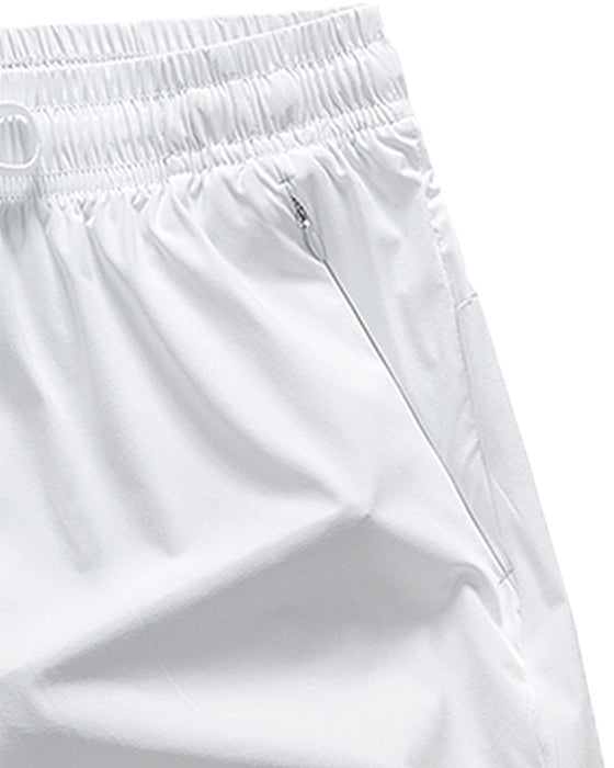 Men Elastic Waist Pocket Quick-Dry Ice Silk Sports Shorts