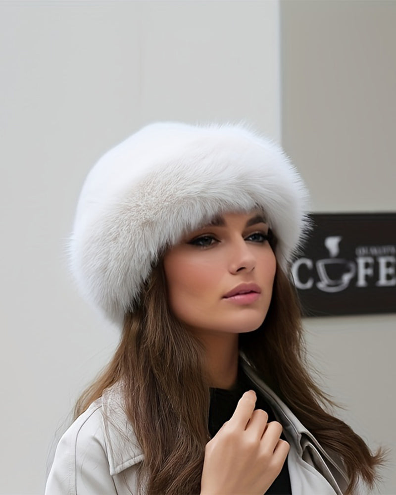 Mongolian Style Women's Thick Warm Plush Hat