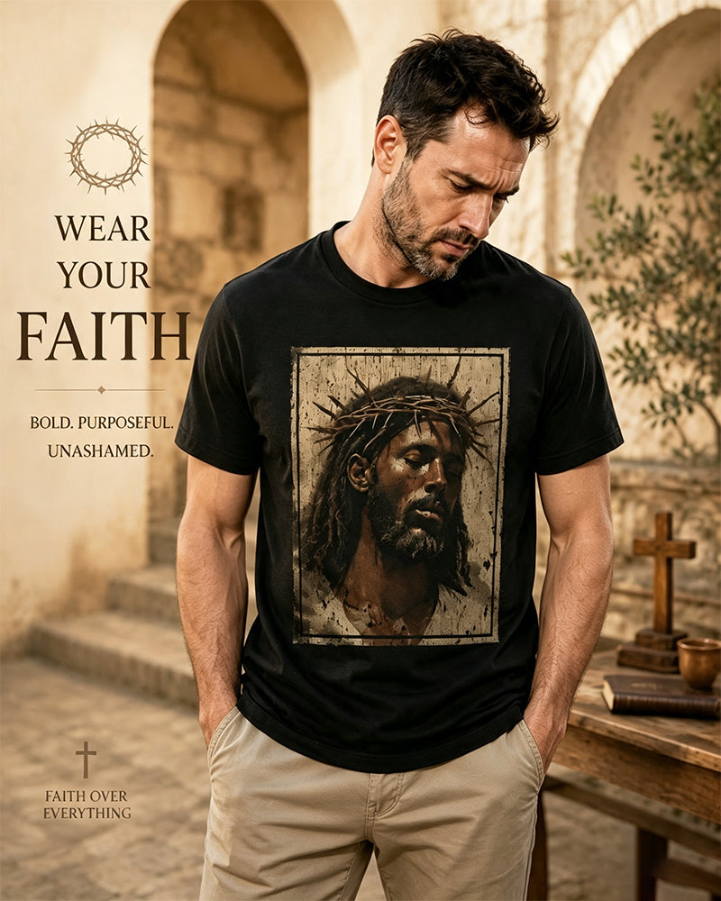 Men's Vintage Black Print T-Shirt