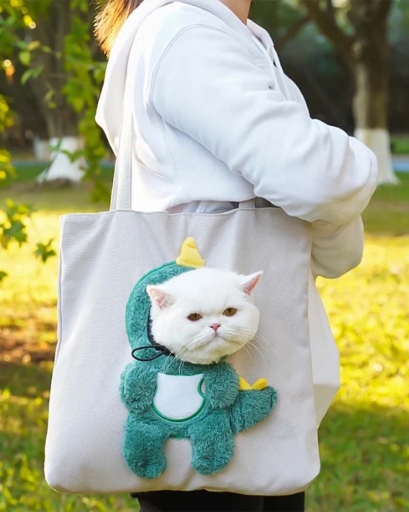 Cute Character Pet Carrier Canvas Tote Bag