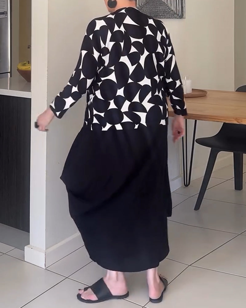 Geometric Print Two-Piece Set