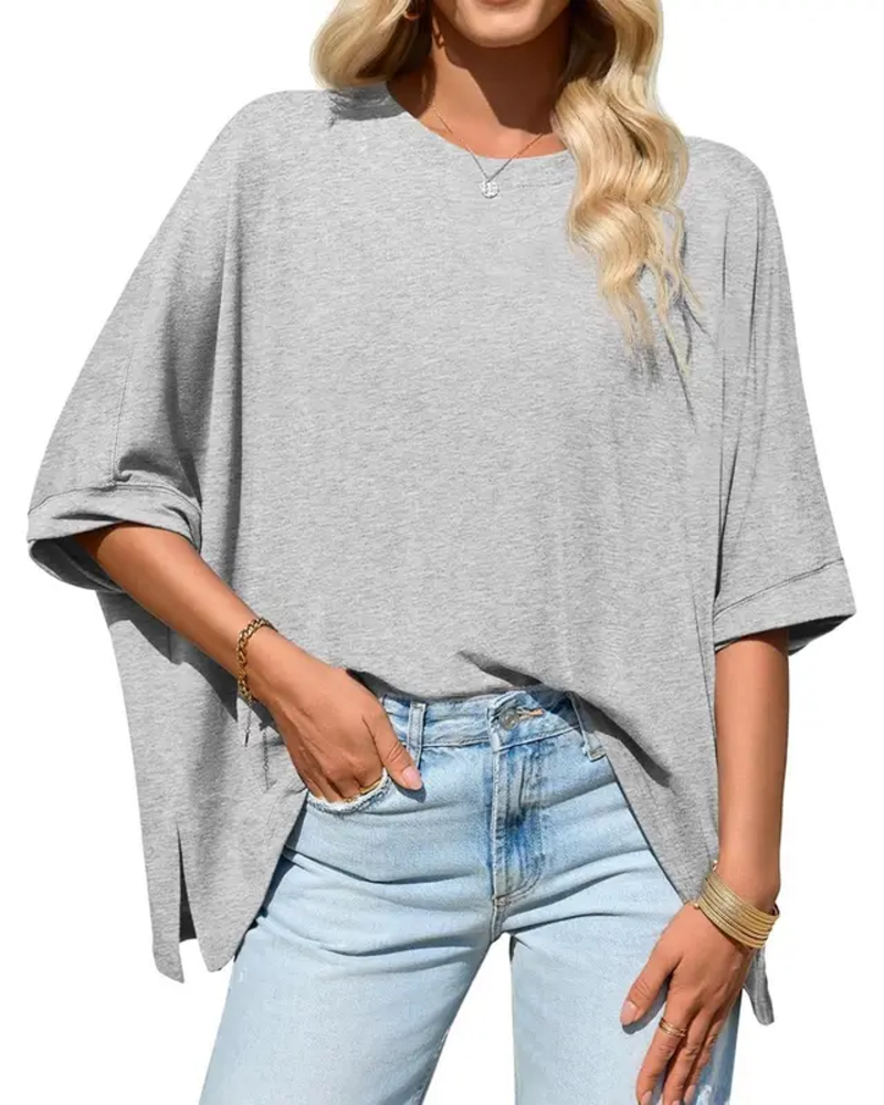 Loose Fit Everyday Batwing Sleeve T-Shirt