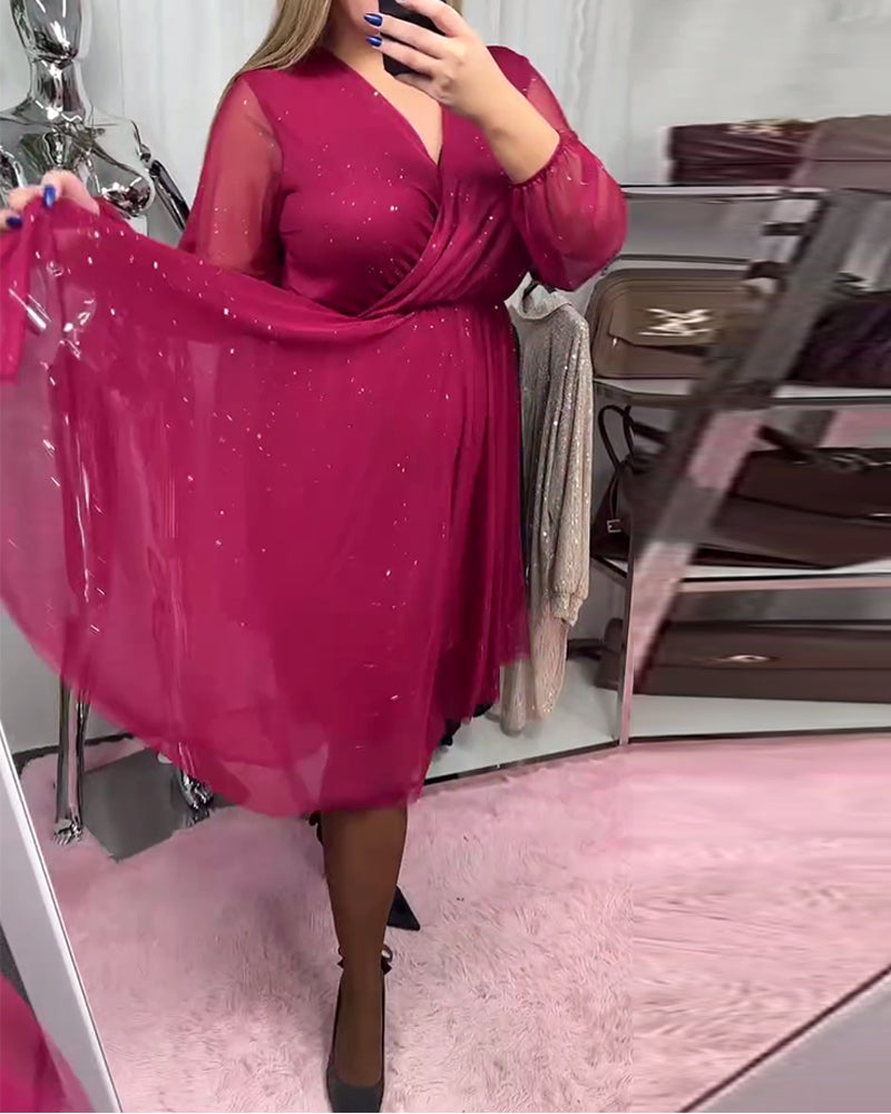 Temperament V-Neck Fashion Dress