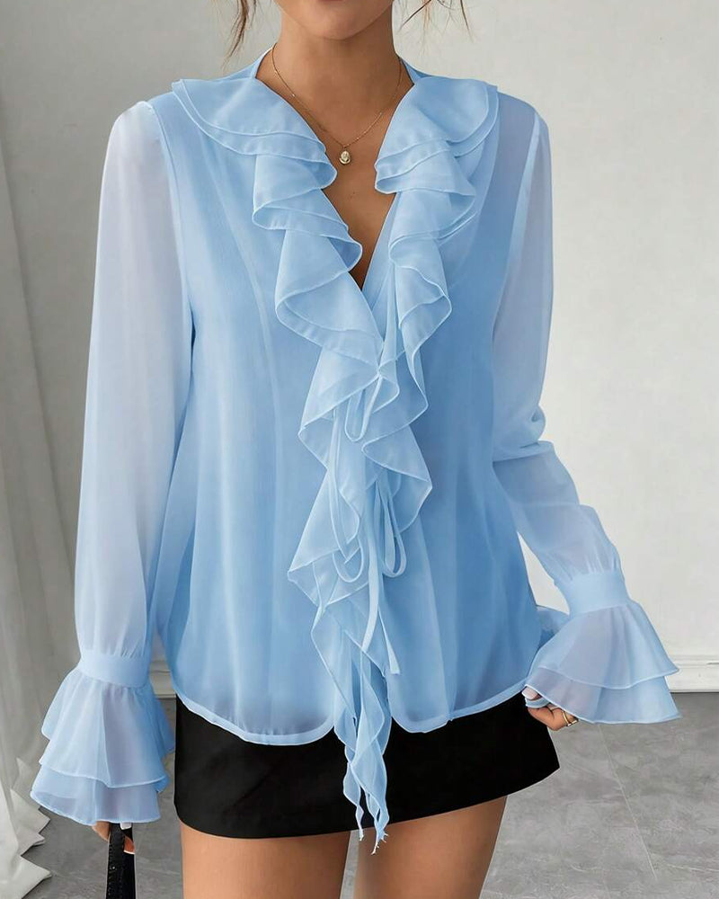 Stylish elegant ruffles Blouse