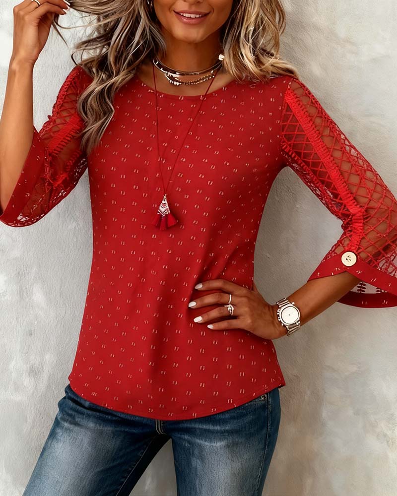 Elegant Lace Crochet Blouse