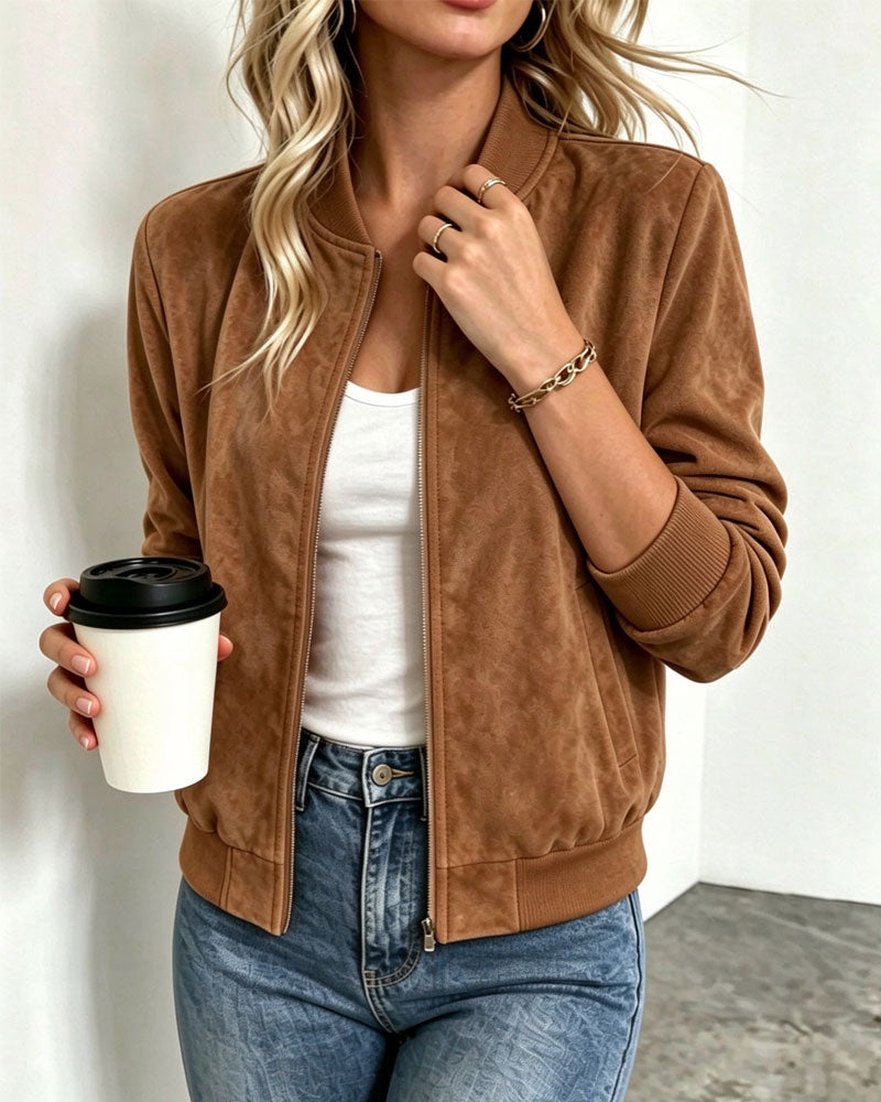 Solid Color Long Sleeve Coat