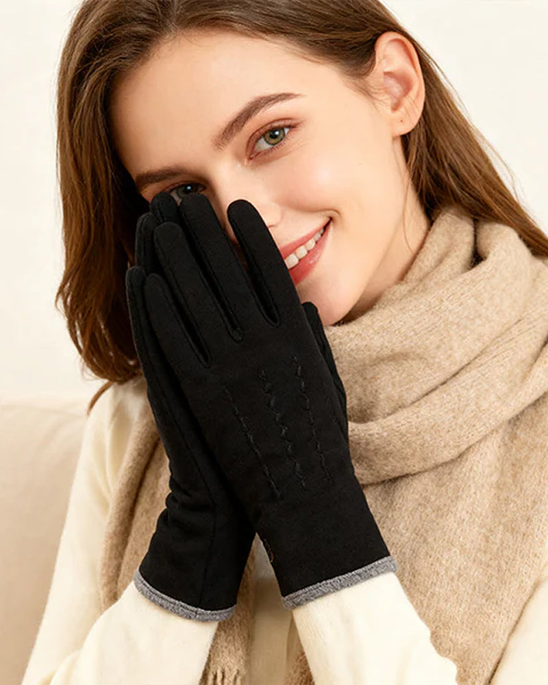 Warm And Windproof Gloves With Touchscreen Function And Anti-Slip Grip