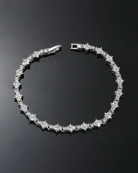 Classic Sparkling Cubic Zirconia Commemorative Bracelet