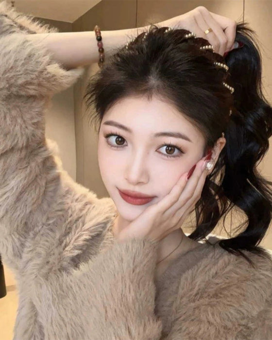 Vintage High Cranium Artificial Pearl Hairband