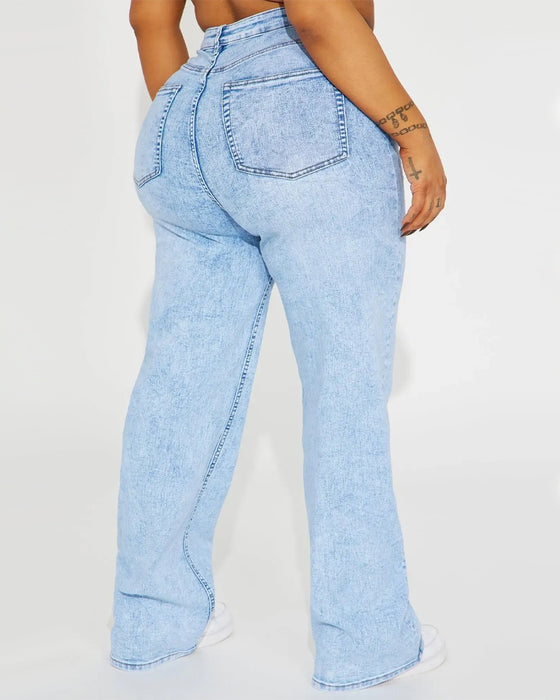 High-Waisted Butt-Lifting Slight-Flared Jeans