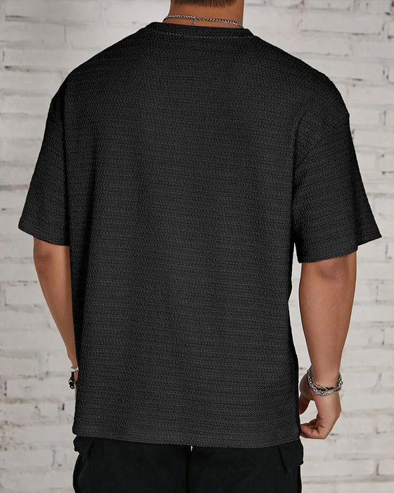 Men's Solid Color Breathable Short Sleeve T-Shirt