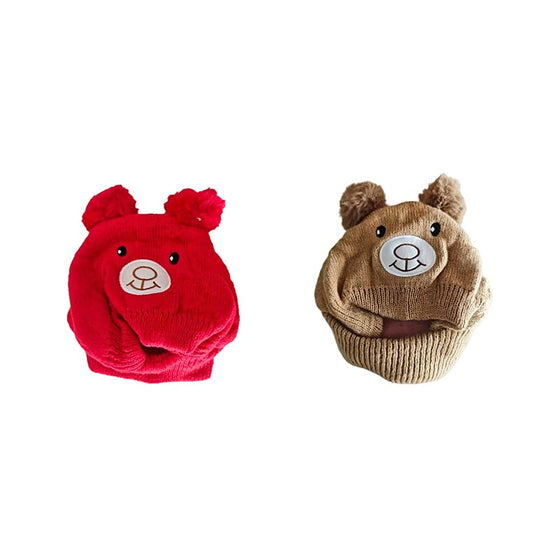 Large Dog Knitted Ear Scarf and Hat Set