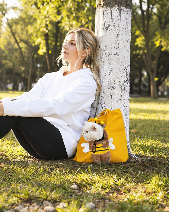 Cute Character Pet Carrier Canvas Tote Bag