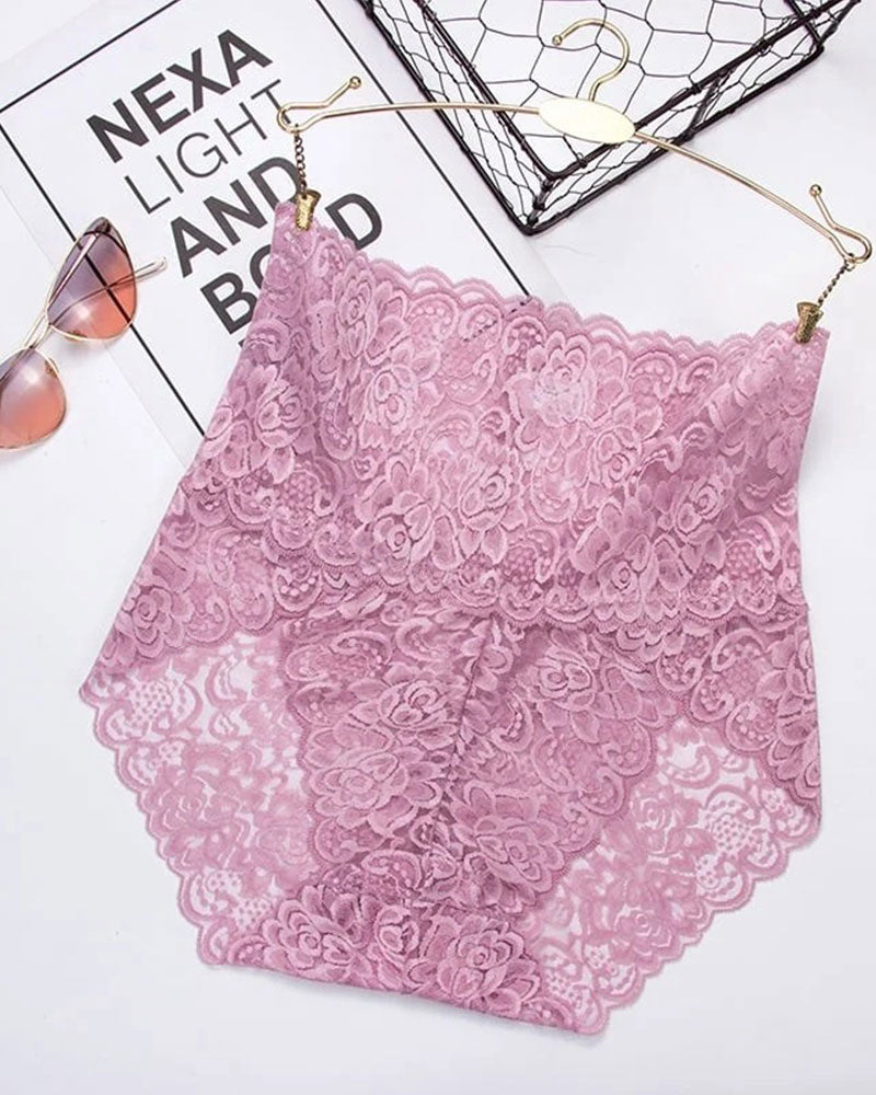 High Waist Pretty Lace Panties