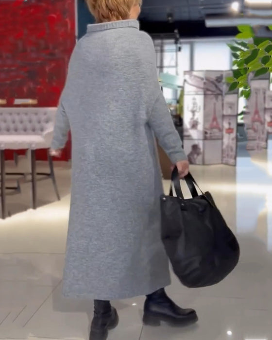 Loose Dress with Turtleneck and Long Sleeve